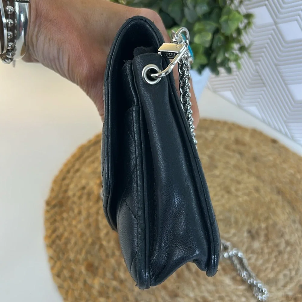 Chanel Black Quilted wallet on a chain(WOC)-black and silver - Picture 5 of 17